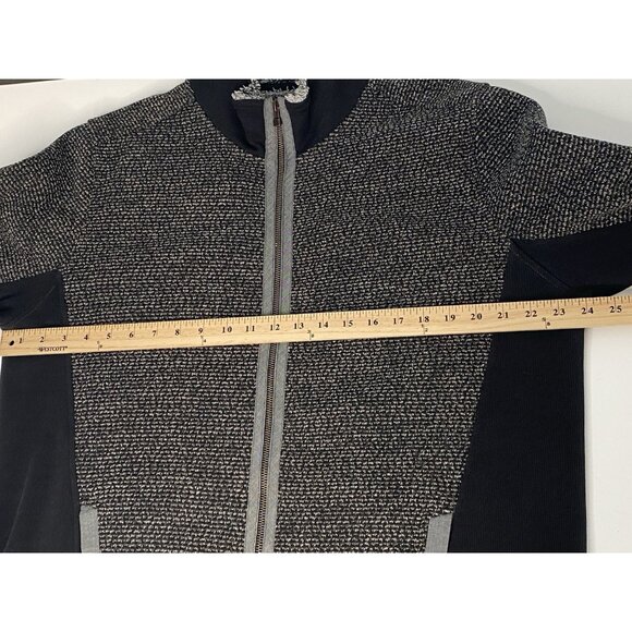 Carbon 2 Cobalt Jacket Mens L Black Gray Nuvola Sherpa Fleece Lined Knit Zip Jac - Picture 14 of 16
